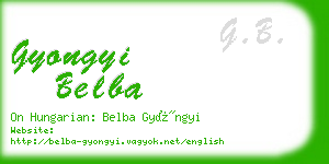 gyongyi belba business card